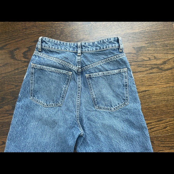 Zara Full Length High Waisted Distressed Jeans - Picture 4 of 5